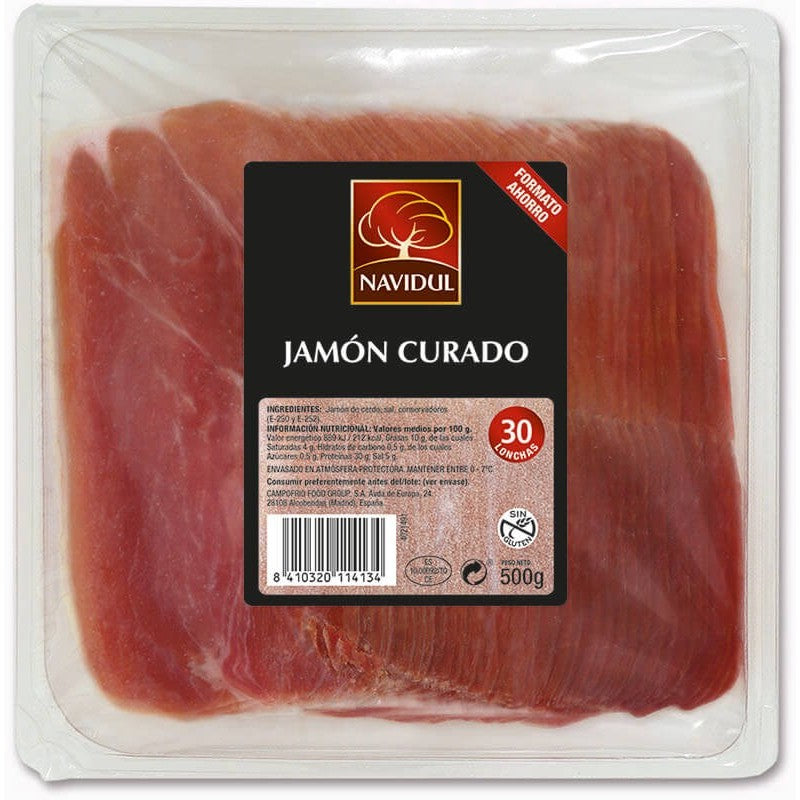 NAVIDUL JAMON CURADO LONCHAS 500GR