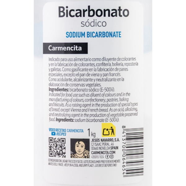CARMENCITA BICARBONATO SODICO BOLSA 1 KG
