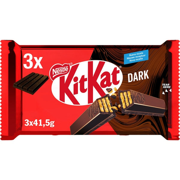NESTLE KIT KAT DARK 70% PACK 3X41.5GR