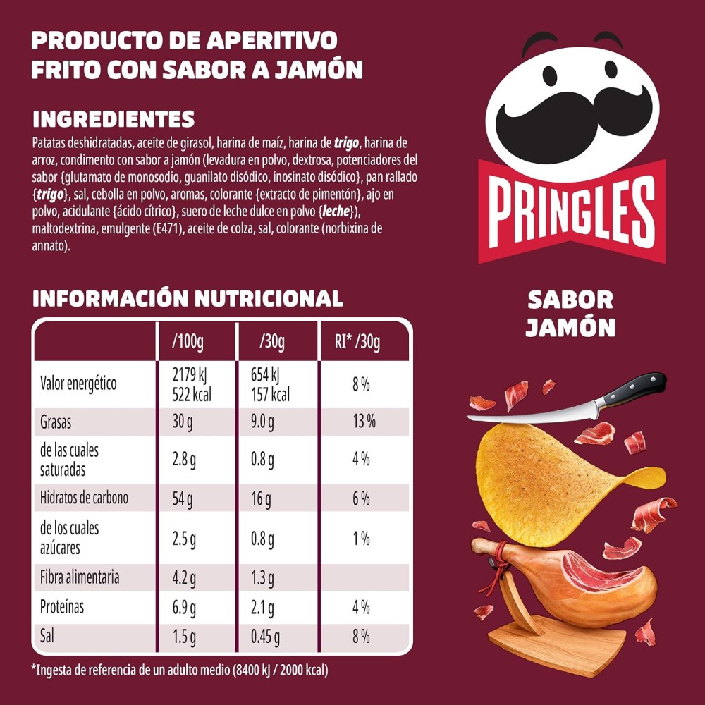 #PATATAS PRINGLES JAMON 165GR