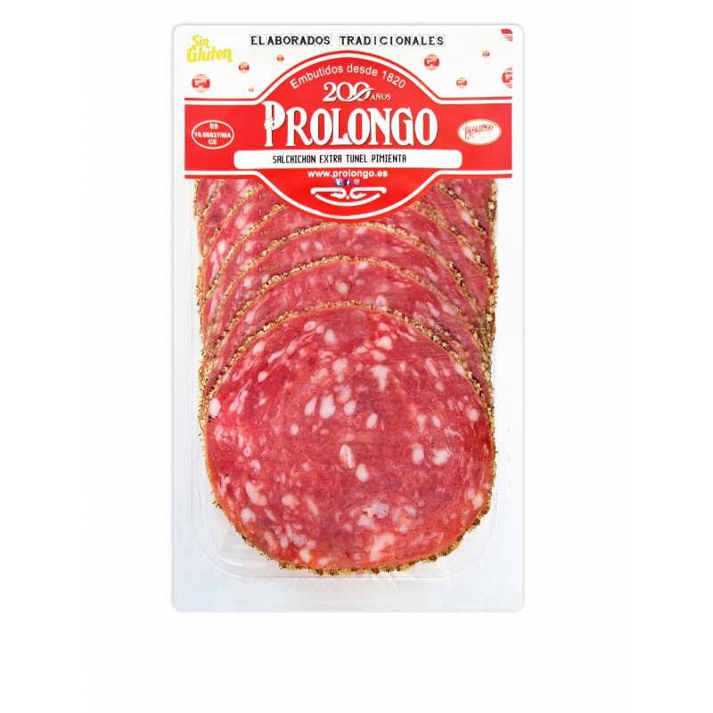 PROLONGO SALCHICHON PIMIENTA 80 GRS.