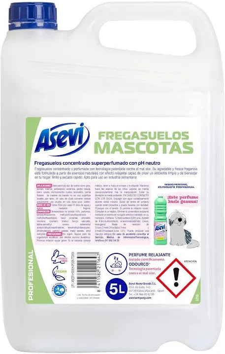 ASEVI FREGASUELOS MASCOTAS 5L
