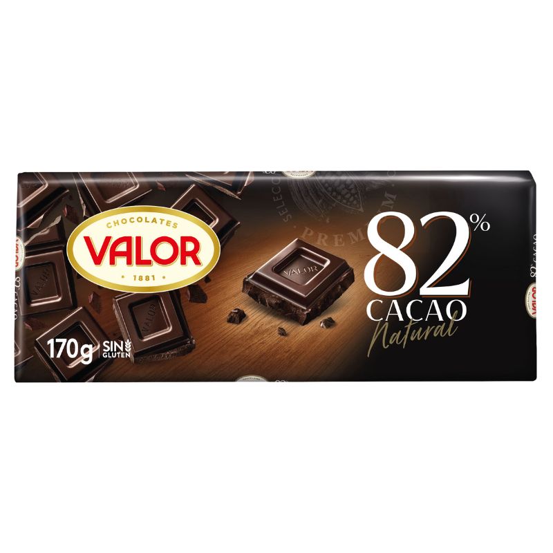 VALOR CHOCOLATE NEGRO 82% 170GR