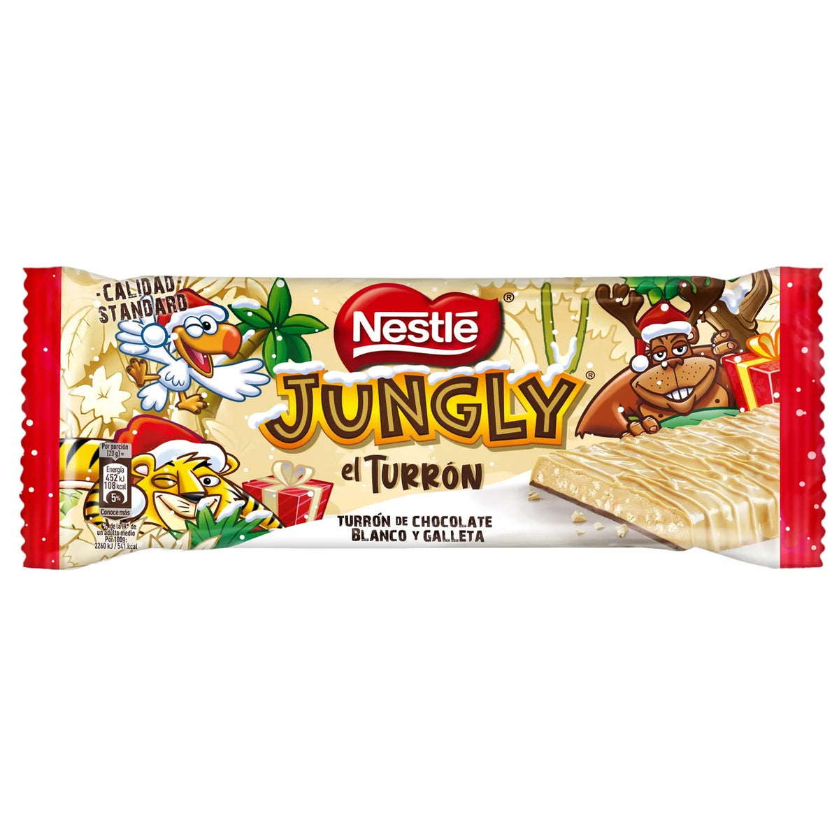 NESTLE JUNGLY TURRON CHOCOLATE BLANCO 229GR