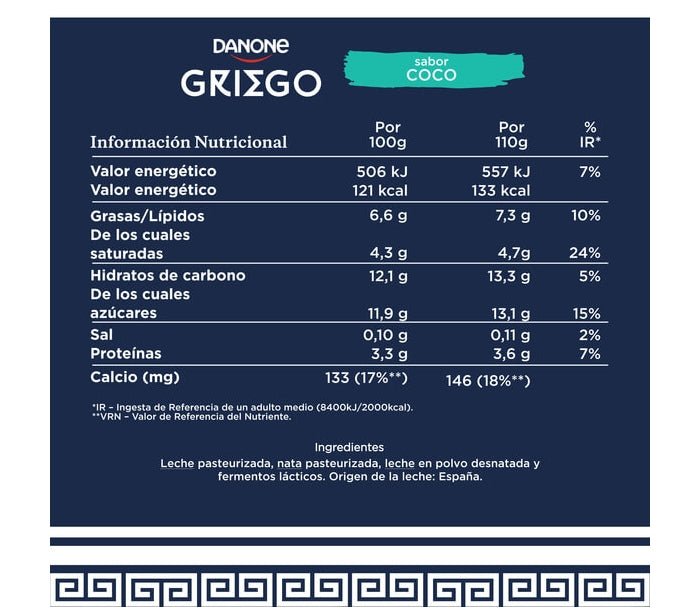 DANONE GRIEGO COCO PACK-4
